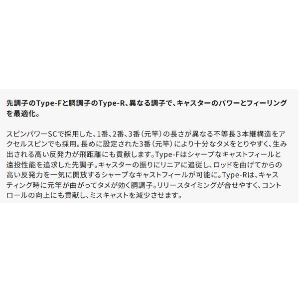 シマノ アクセルスピン TypeR 405DX+ シマノ アクセルスピン タイプR (並継) 405DX+ / 投げ竿 (S01) (O01