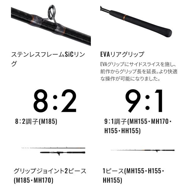 シマノ 24 イカセブン HH155/RIGHT 右 ロッド 船竿 @170 ( 2024年 4月 