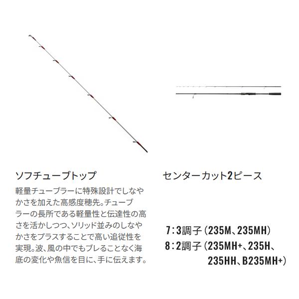 【新品未開封】25炎月BB一つテンヤマダイ B235MH＋ シマノ 25 炎月 エンゲツ BB 一つテンヤマダイ B235MH+ ロッド