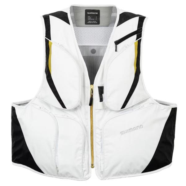 シマノ(SHIMANO) 2WAYショートベスト　Lサイズ シマノ（SHIMANO） 2WAY ショートベスト VE-520W ホワイト M ( 2023年