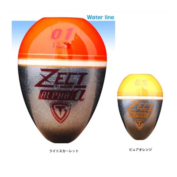 釣研 ゼクトα (ZECTα) 浮力：2B ライトスカーレット 中通しウキ