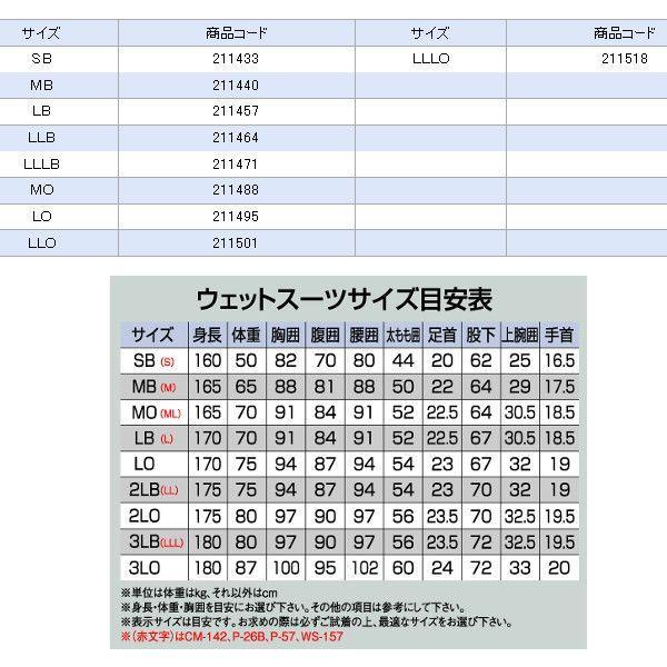 阪神素地  ウェットスーツ アジャスター付4点セット  WS-130  ブラック  MBの画像