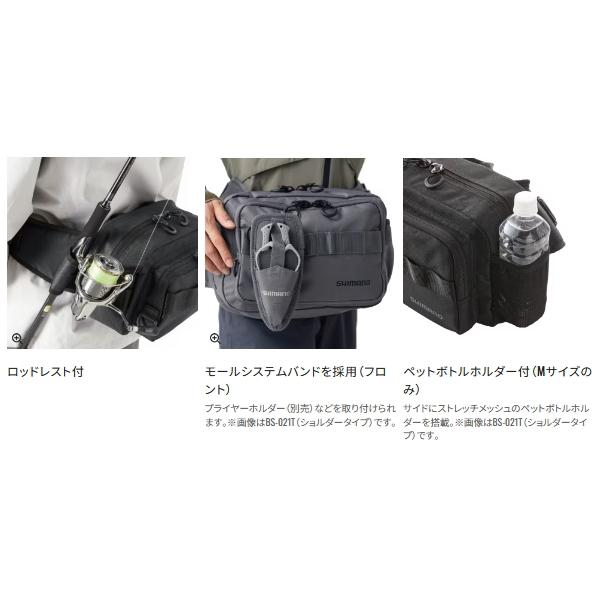 シマノ（SHIMANO） （25年3月新商品） ヒップバッグ BW-021T ブラック