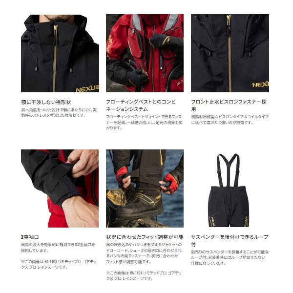 シマノ ネクサス ゴアテックス レインスーツ RA-101X ブラック 2XL 