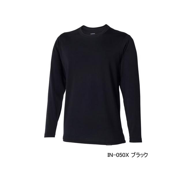 シマノ フィッシングウェア IN-050X メリノウール アクティブウォーム インナーシャツ  M  ブラック シマノ（SHIMANO） （24年9月新商品） メリノウール アクティブ