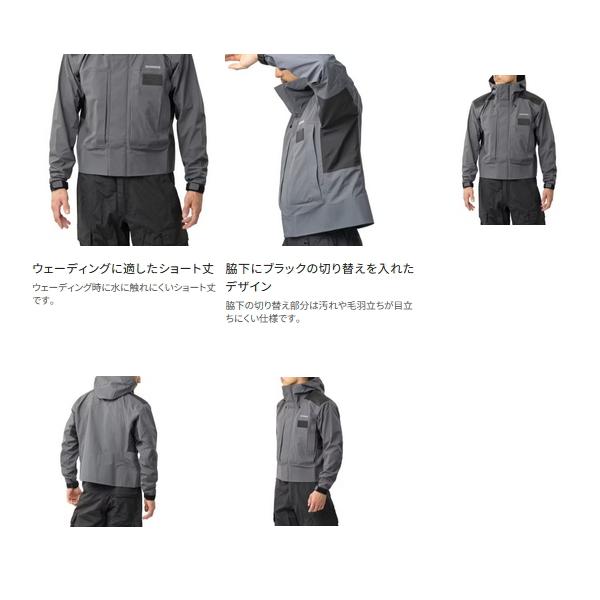 （25年3月新商品） シマノ ウェーディング レインジャケット 03 RA-065Y ダークカーキ Lサイズの画像