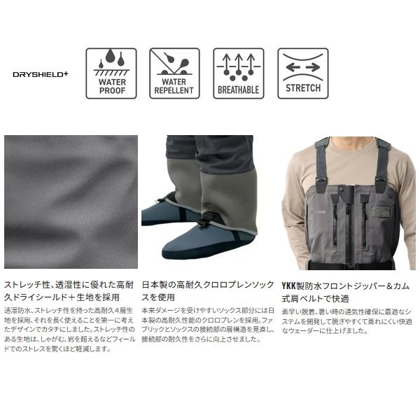 ≪25年1月新商品！≫ シマノ Ds ストレッチウェーダー プロ Z ソックス Ff 062y ダークグレー Smサイズ 