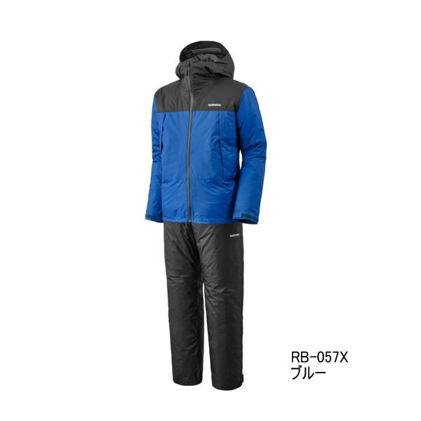シマノ ベーシックインサレーション レインスーツ 01 RB-057X XLサイズ ブルー / レインウェア shimano 釣具 シマノ（SHIMANO） （25年9月新商品） ベーシックインサレーション