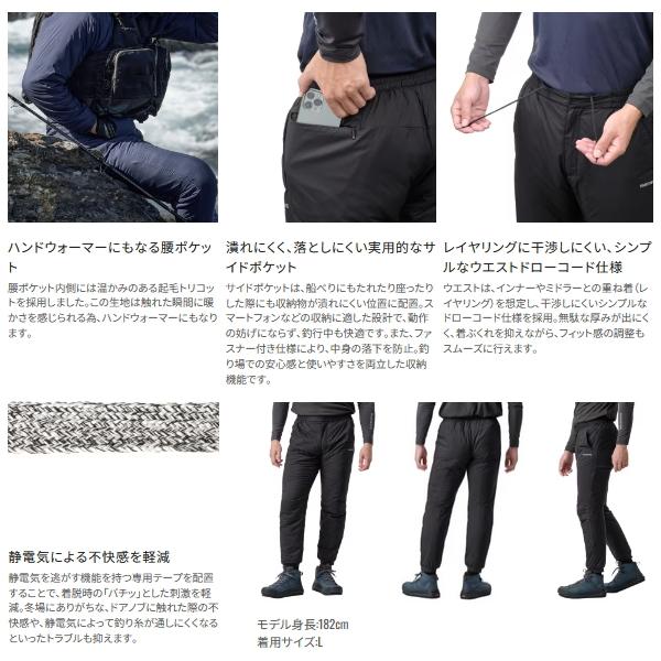 （25年9月新商品） シマノ アクティブインサレーション パンツ WP-066Y ネイビー Mサイズの画像