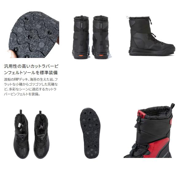 （26年9月新商品） シマノ ウォータープルーフウィンター磯ブーツカットラバーピンフェルト FS-190Z ブラック 24.0cm （9月発売予定／ご予約受付中） | シマノ | 02