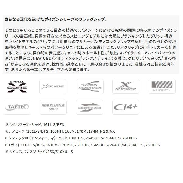 シマノ（SHIMANO） （25年4月新商品） 25 ポイズンアルティマ 256