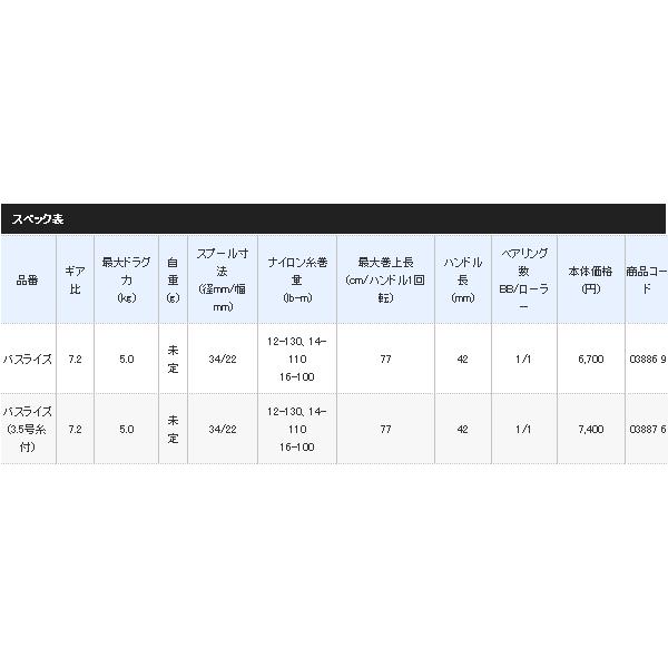 シマノ（SHIMANO） （18年5月新商品） 18 バスライズ (3.5号糸付) 爆買