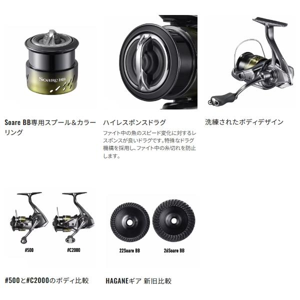 シマノ（SHIMANO） （26年7月新商品） 26 ソアレ BB 500SPG （小型商品