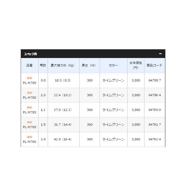 ≪'19年3月新商品！≫ シマノ ピットブル8 PL-M78S 300m 0.8号 ライムグリーン 【3個セット】｜fugashop2｜05