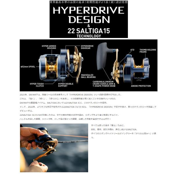 ダイワ 22ソルティガ15S 右巻 本日２日〜５日まで値下げ中！ DAIWA（ダイワ） （22年8月新商品） 22 ソルティガ 15S(右) （小型商品