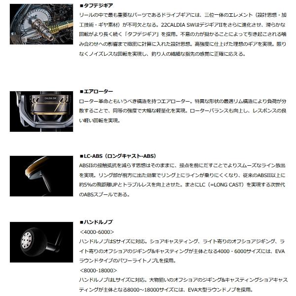 DAIWA（ダイワ） （22年3月新商品） 22 カルディア SW 4000-CXH （小型