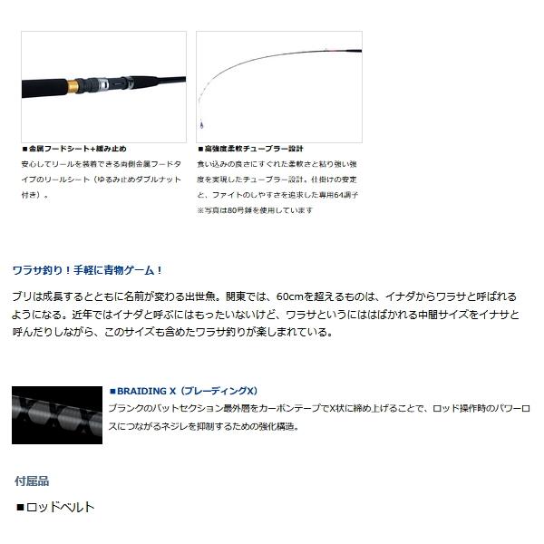 DAIWA（ダイワ） （22年8月新商品） ワラサ X 240 （仕舞寸法 125cm