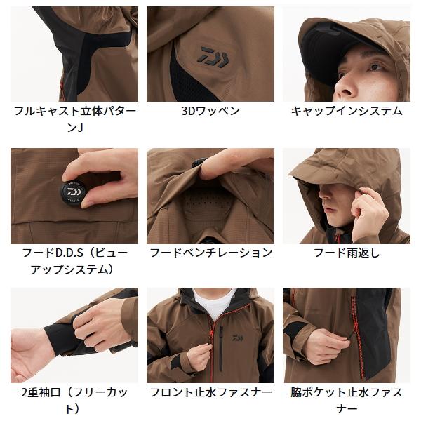 ダイワ、GORE-TEX、フォグラージャケット DAIWA (ダイワ) トレッキングウェア メンズ SIZE L ブラウン