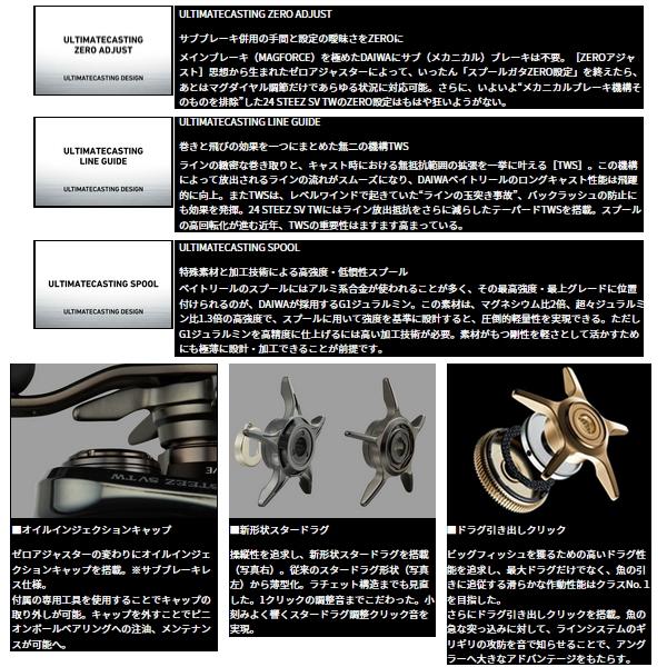 DAIWA（ダイワ） （24年1月新商品） スティーズ SV TW 100XH(右