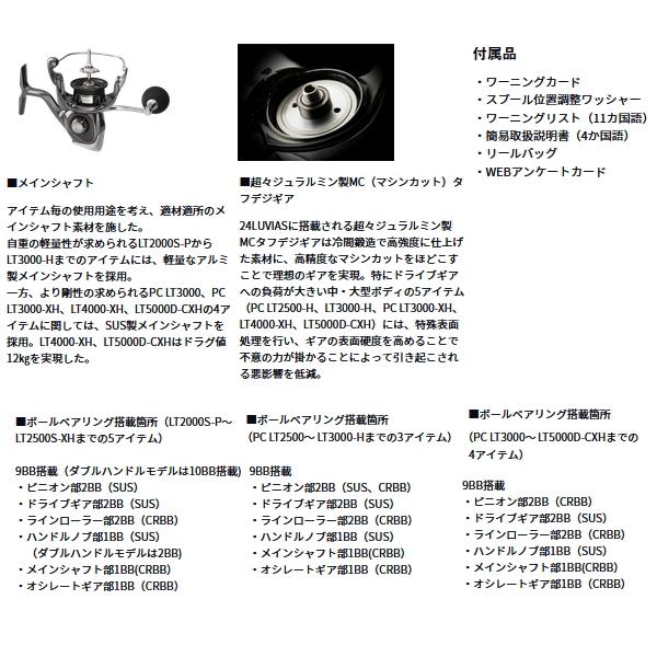 DAIWA（ダイワ） （24年8月新商品） ルビアス LT2000S-H （小型商品