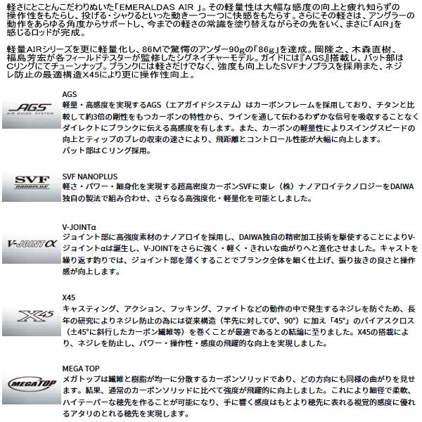 DAIWA（ダイワ） （25年7月新商品） エメラルダス AIR 86MH・K （仕舞