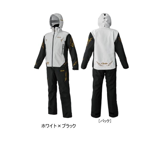 がまかつ アルテマシールドプロレインスーツ GM-3772 ホワイト×ブラック Lサイズ / レインウェア gamakatsu Gamakatsu（がまかつ） （24年12月新商品） アルテマシールドプロ