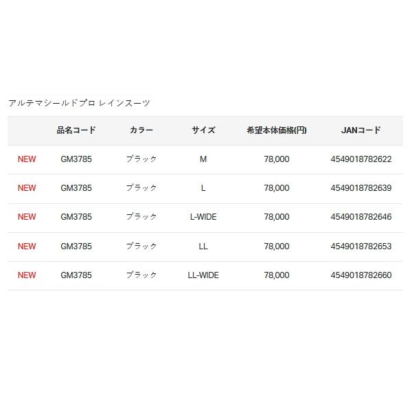 （25年6月新商品） がまかつ アルテマシールドプロ レインスーツ GM-3785 ブラック Lサイズ 爆買_5