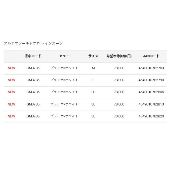 （25年6月新商品） がまかつ アルテマシールドプロ レインスーツ GM-3785 ブラック×ホワイト Lサイズ 爆買_5
