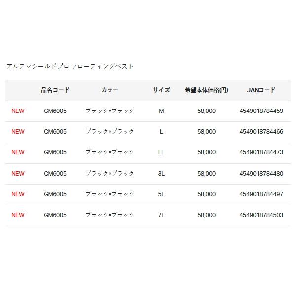 （25年6月新商品） がまかつ アルテマシールドプロ フローティングベスト GM-6005 ブラック×ブラック Lサイズの画像