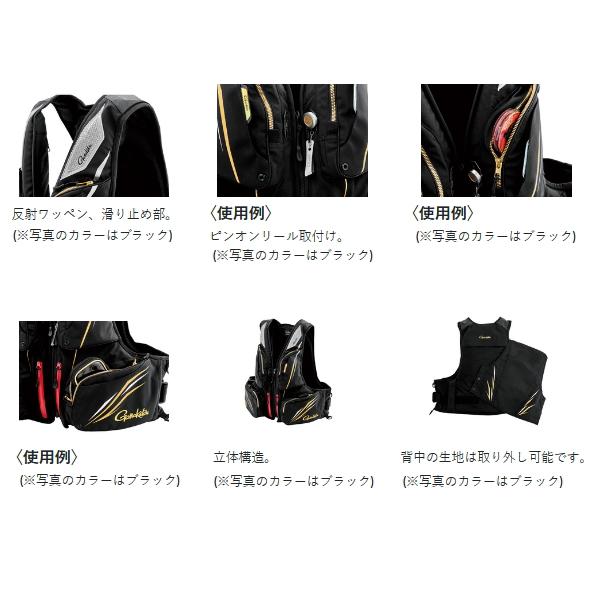 （25年6月新商品） がまかつ アルテマシールドプロ フローティングベスト GM-6005 ブラック(ブラックワークス) Lサイズの画像