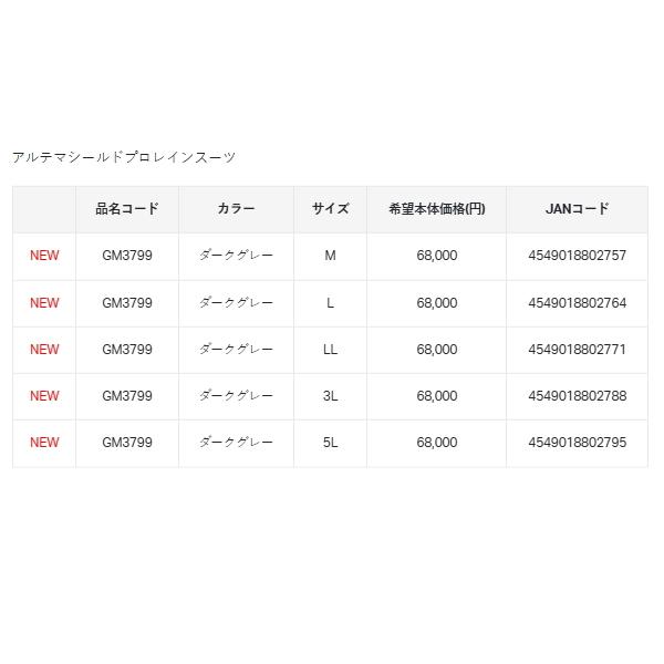 （26年4月新商品） がまかつ アルテマシールドプロレインスーツ GM-3799 ダークグレー Lサイズ 爆買_5