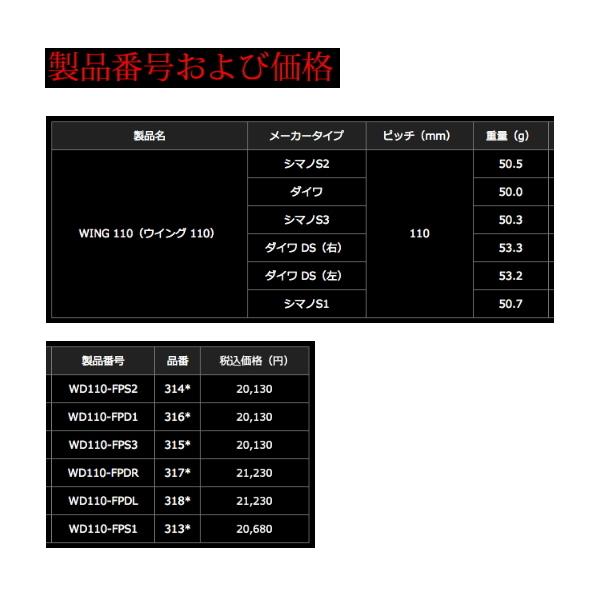 リブレ ウイング 110 WD110-FPS2 シマノS2用 ガンメタ/ゴールド リブレ ウイング 110 WD110-FPS2 シマノS2用 ガンメタ/ゴールド