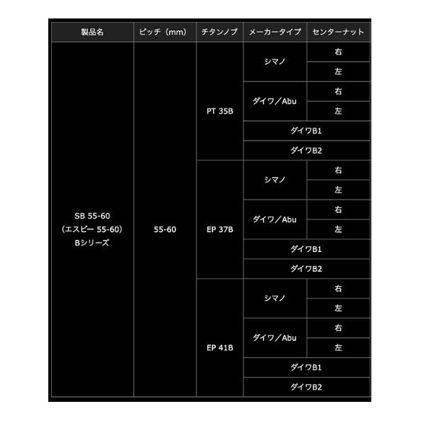 25年6月新商品） リブレ エスビー 55-60 Bシリーズ SBA-56SL-KB35 PT