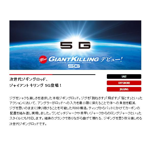 【美品】メジャークラフト ジャイアントキリング 5G ジギング GK5-B60M Major Craft ジャイアントキリング 5G ベイトモデル GK5-B60M