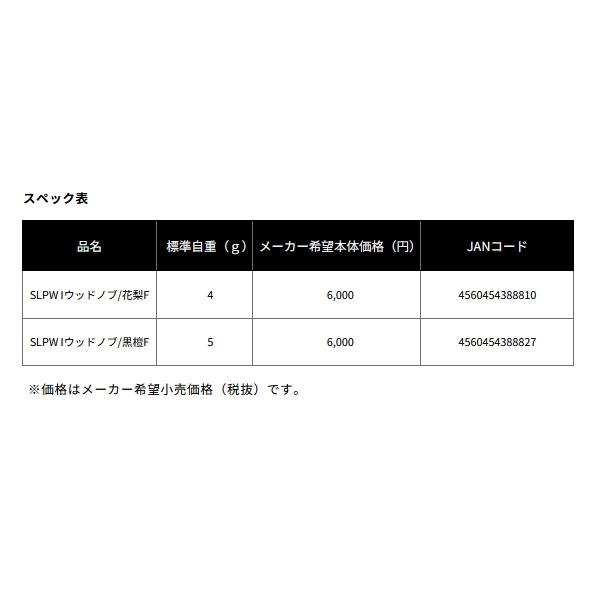 DAIWA（ダイワ） （23年9月新商品） SLPW I シェイプウッドノブ 花梨F