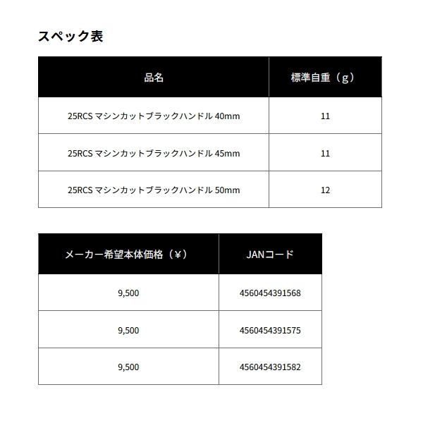 （25年3月新商品） ダイワ SLPW 25 RCS マシンカットブラックハンドル 40mm （返品不可）の画像