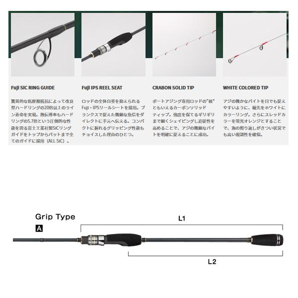 ≪'23年3月新商品！≫ テイルウォーク（tail walk） ボートアジスト SSD S70MH-K/SL 〔仕舞寸法 109cm〕 【保証書付】｜fugashop2｜02