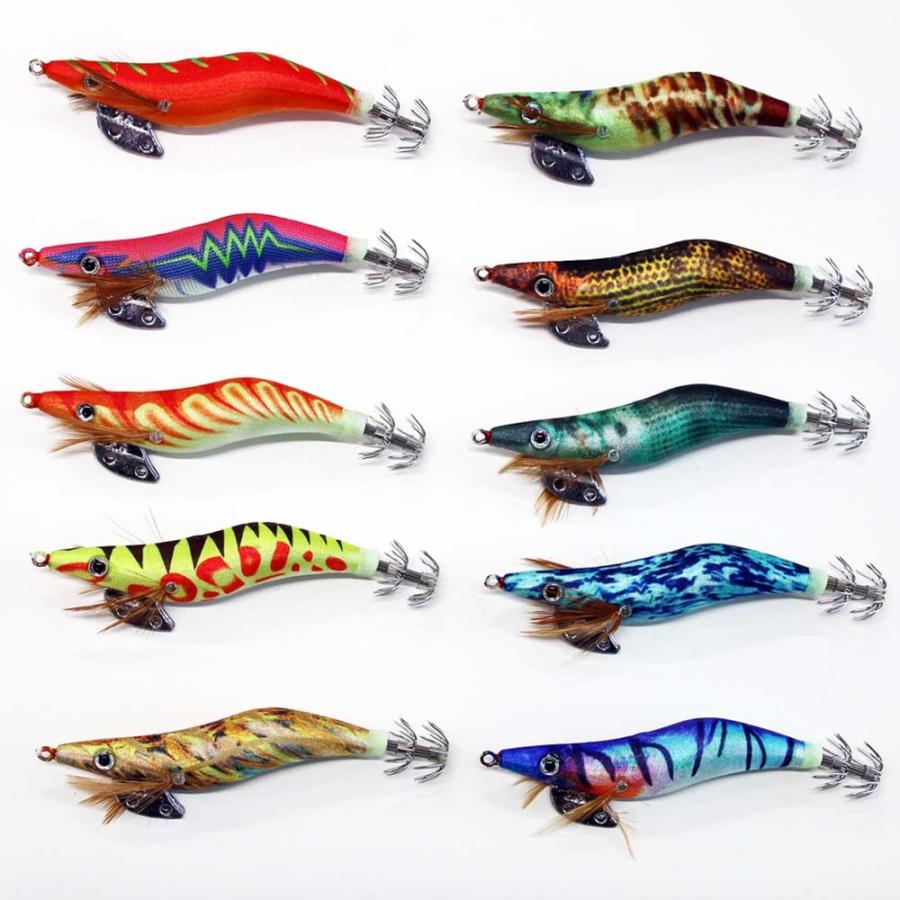 2.5号　エギ 餌木　10個セット 釣り エギ 餌木 夜光 2.5号 10個 セット イカ釣り エギング 仕掛け