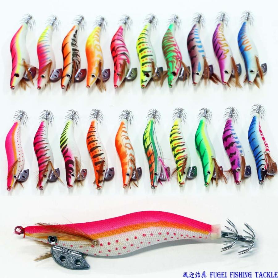 釣具 仕掛け エギ 20本 セット 3.0/3.5号各10本 エギング アオリイカ等