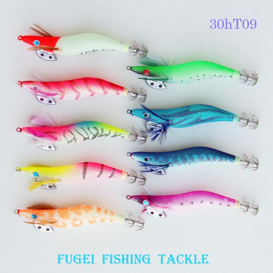 釣り エギ 餌木 3.0号 イカ釣り 9カラー 9本セット H20egi30hT09