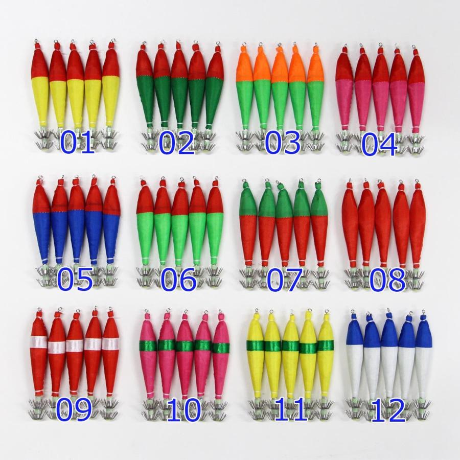 釣具 仕掛け 夜光 浮きスッテ 4 0号 約10 5cm 10本セット 色選択でき