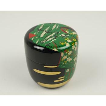 【中古品】即中斎好　誰袖春中棗 誰ヶ袖蒔絵大棗（春）13代即中斎宗匠好写（普通品） : ふげつ工房
