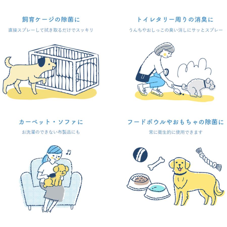 ペット 消臭 ジアミーフレッシュ3包入 消臭スプレー 犬 猫 トイレ ベッド 大型犬 おしっこ グッズ 詰め替え 除菌スプレー 除菌 掃除 糞 尿 ニオイ 対策 スプレー | ブランド登録なし | 03