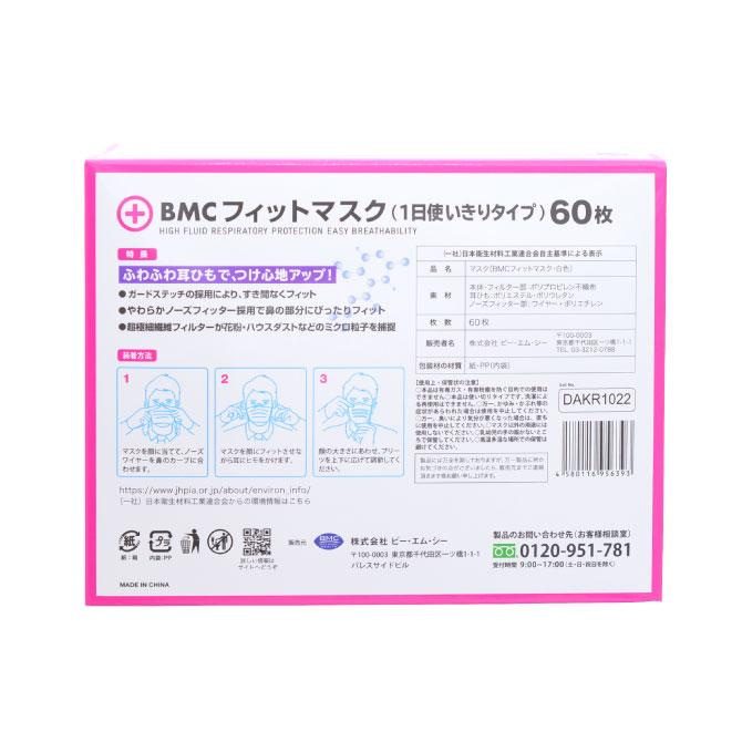 BMC フィットマスク レディース＆ジュニア 60枚 マスク 不織布 不織布