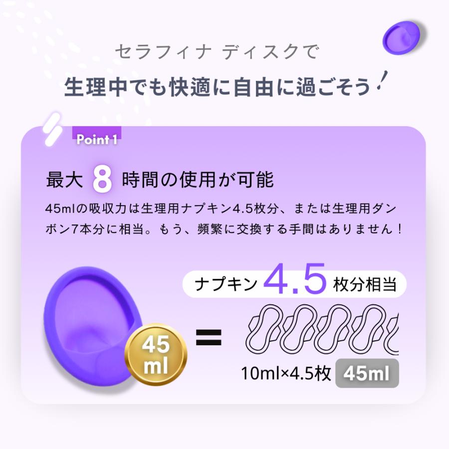月経ディスク  セラフィナディスク ルナ 月経ディクス  医療用シリコン採用 生理用品 一般医療機器 月経カップ 経血カップ ディスク 生理 | 富士メディカルサービス | 04