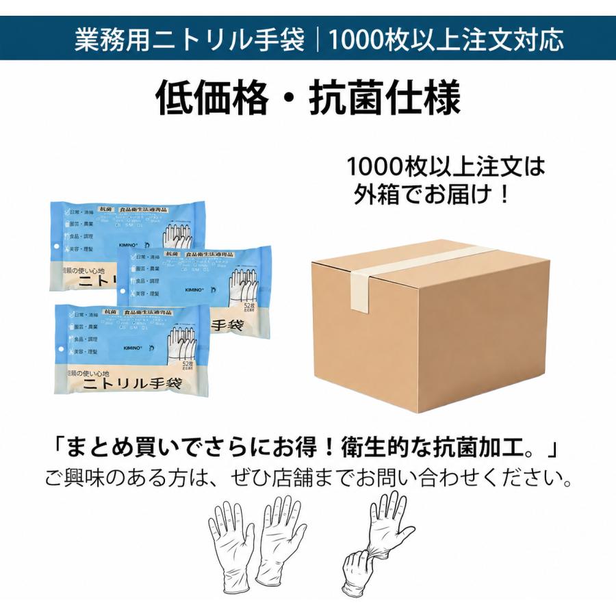 ニトリル手袋M(100枚入×20箱)食品衛生規格合格品 ニトリルスタンダード粉付 M 白 | パックスタイル