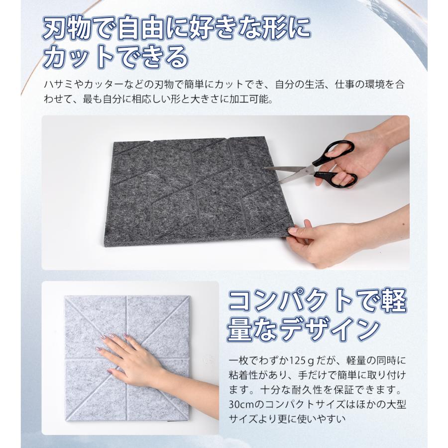 吸音パネル 30×30cm 厚さ 9mm 6〜168 枚選べる 吸音ボード 吸音材 防音