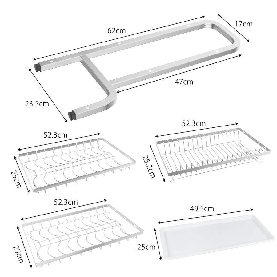 【定価10.599円新品未使用】2段ステンレス食器ラック 大容量 水切り機能付き 水切りラック 2段/3段 ステンレス 水切りかご 大容量 食器 水切り 省