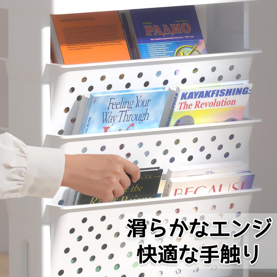 収納ワゴン キャスター付き ワゴン ブックスタンド 本棚 5段式 書類