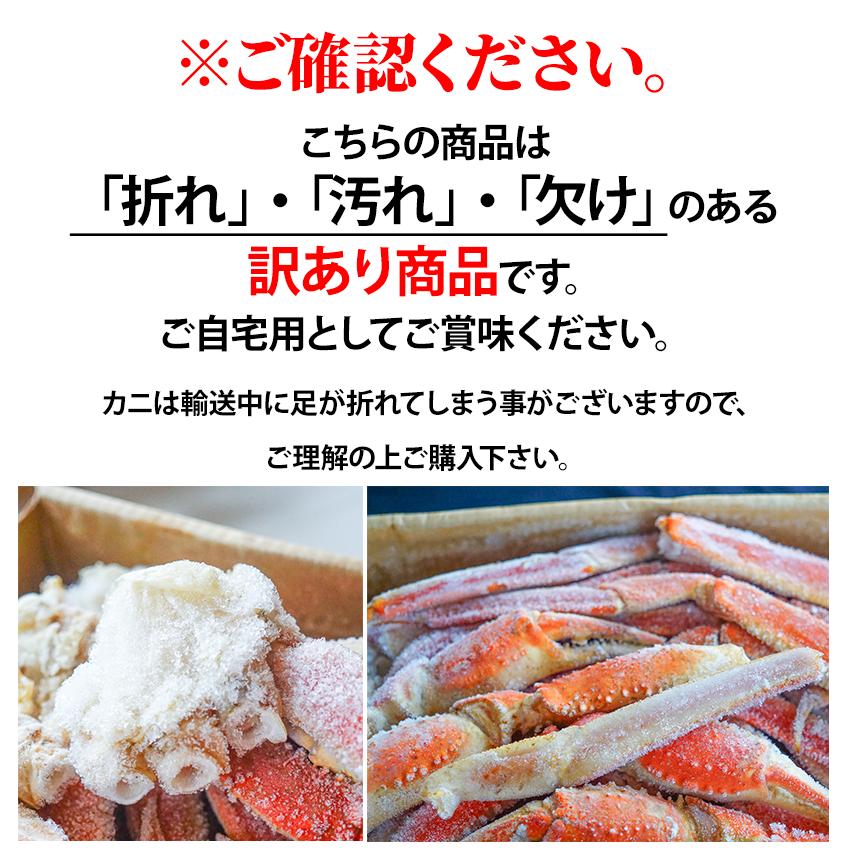 訳あり 冷凍 ボイルズワイガニ 脚 セクション 5kg 4Lサイズ 約13肩入り